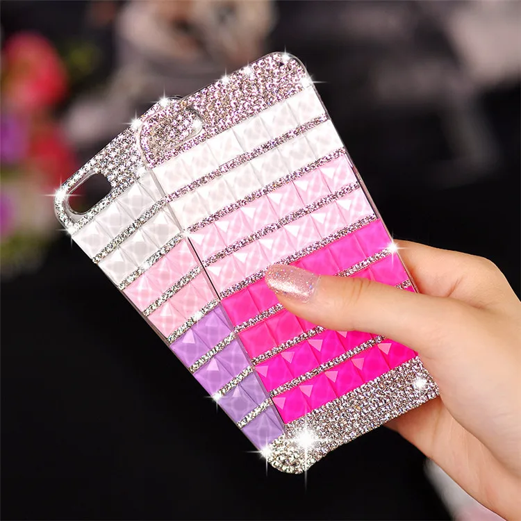 Роскошные градиентные блестящие Алмазные DIY чехлы с кристаллами для samsung Galaxy J4 J6