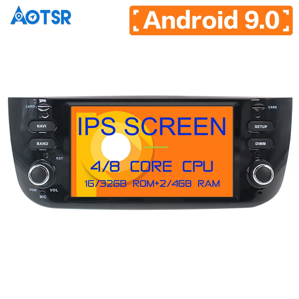 Фото Android 9 0 4 + 32 ГБ автомобиля радио мультимедиа DVD плеер для Fiat Punto 2009 2015 Linea 2012 gps