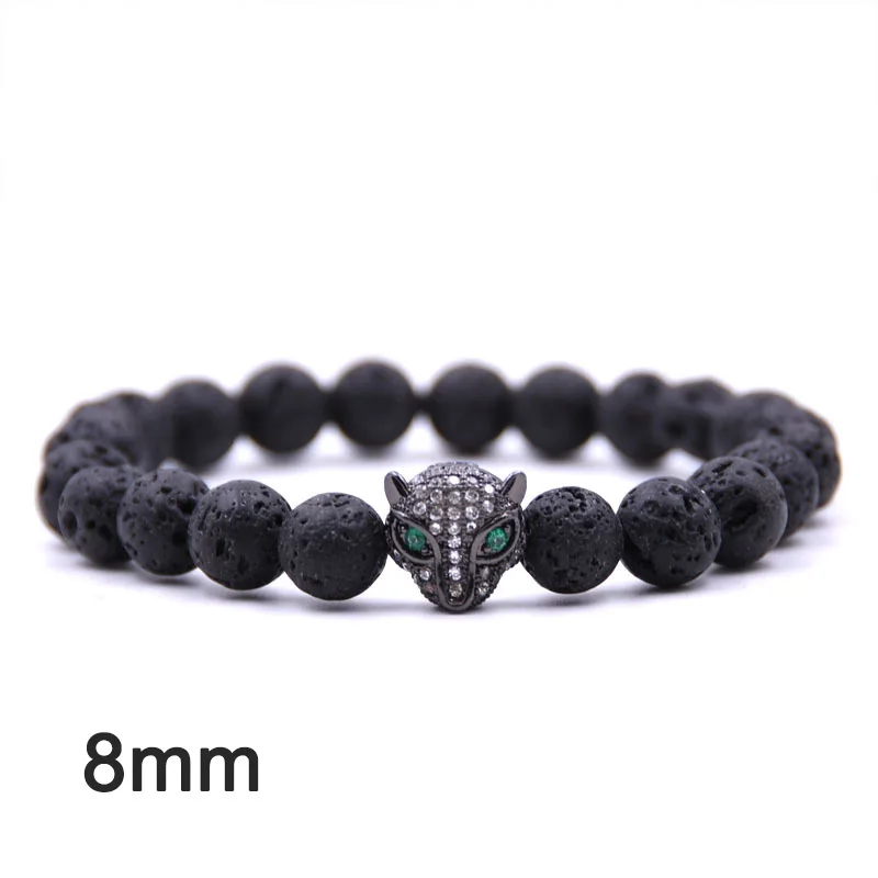 Браслет с короной, пара браслетов для женщин, ювелирное изделие Bileklik Pulseira Masculina Feminina, мужские браслеты с камнем - Окраска металла: Leopard bracelet