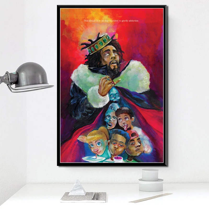 J cole K.O.D Forest Eyez Rapper Hip Hop Music альбом звезды Плакаты художественные картины на холсте