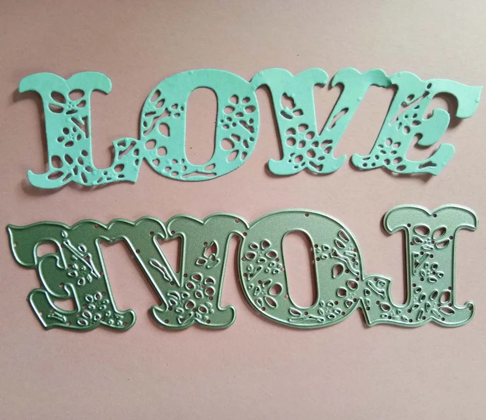 Пустотелый трафарет для резки металла и стали LOVE Word новый шаблон скрапбукинга
