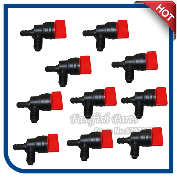10 шт. 90 градусов встроенный топливный запорный клапан ДЛЯ Briggs &amp Stratton 698182 399517