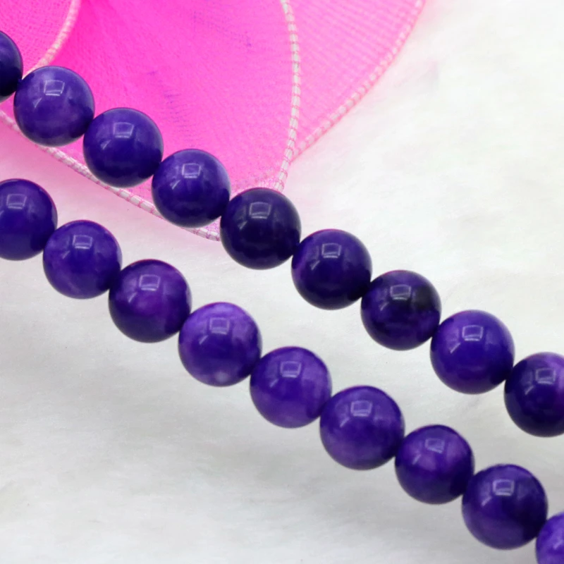 Бусины женские круглые 8 мм Чароит сугилит 15 дюймов | Украшения и аксессуары