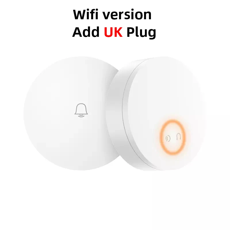 Wifi Add UK Plug Xiaomi Linptech самогенерирующий беспроводной дверной звонок без батареи Нет проводки отключение памяти привычки работа с приложением mihome - Цвет: Wifi Add UK Plug