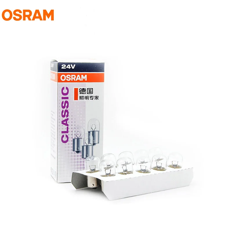 10 шт. OSRAM 24 в Вт 5637 T16 R10W BA15s оригинальные технические металлические Цоколи для