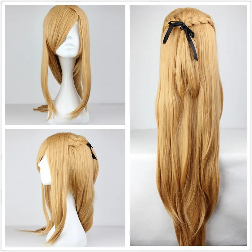 Wig Sword Art Online САО Юки Асуна школьная форма пальто рубашка юбка Аниме наряд косплей костюмы - Цвет: Wig