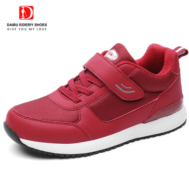 DAIBU/зимние кроссовки для пожилых людей бархатная Нескользящая хлопковая обувь на