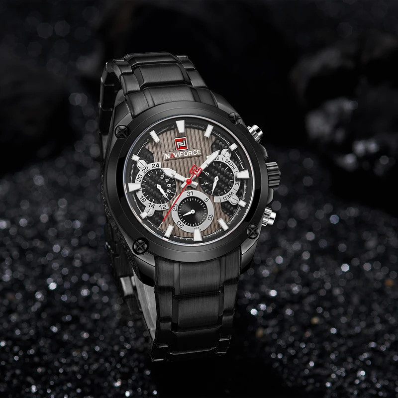 NAVIFORCE Fashion Casual Brand Waterproof Quartz Watch Men Military Stainless Steel Sports Watches Man Clock Relogio Masculino | Наручные