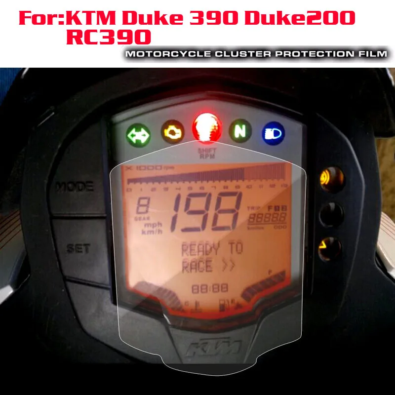 

For Duke 200 Duke 390 200 390 Cluster Scratch Speedometer Film Screen Protection Protector Sticker