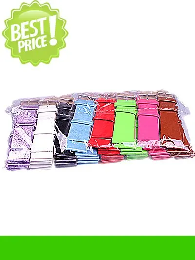 

Wholesale Lots 40pcs 24mm leather Imitation Watch Bands 8colors available