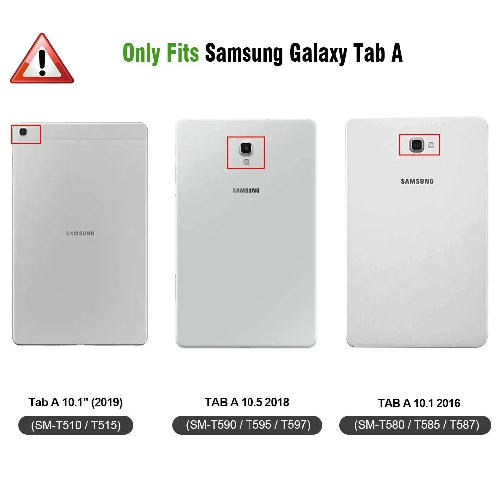 Кожаный чехол с клавиатурой подсветкой 7 цветов для Samsung Tab A2 10 5 T590 T595 2018|Чехлы