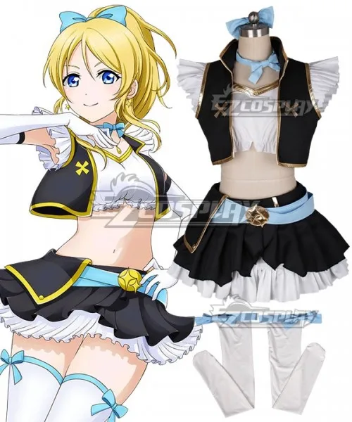 Love Live! Отлично! Нет бренда девушки Eli Ayase синий костюм для косплея E001| |