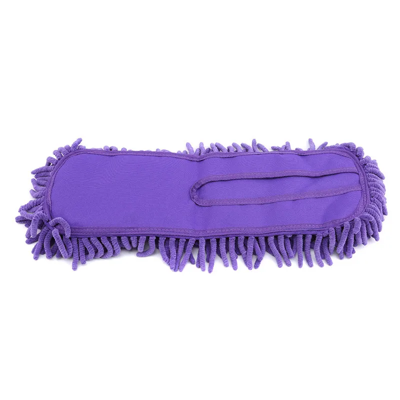 purple Щетка для мытья автомобиля, чистящая швабра, головной убор из синели, метла, поток воды, окна, инструмент для чистки автомобиля, без пластиковых деталей, ручки - Цвет: purple