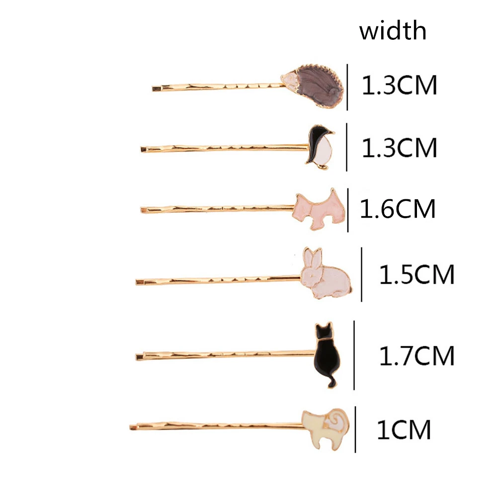 1 шт. заколки для волос в виде животных милый кролик Пингвин кошка женщин девочек