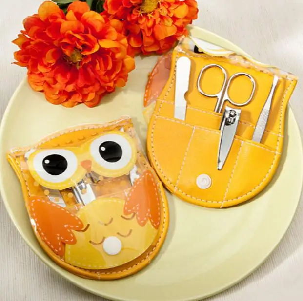 

100 компл./лот Прямая поставка от производителя для свадебных сувениров и совой для детей маникюрные наборы для вечеринки в честь рождения ре...