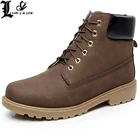 Мужские ботинки из искусственной замши, демисезонные и зимние мужские Ботинки, Ботильоны, Мужская зимняя обувь, рабочая обувь, размеры 39-46 L043
