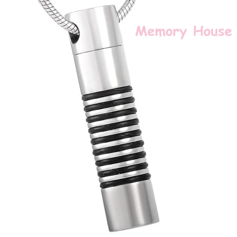 IJD2461 2017 новое поступление сталь/золото/розовое золотистый цилиндр мемориальная урна Кремация ожерелье из нержавеющей стали стальной кулон с пеплом для мужчин