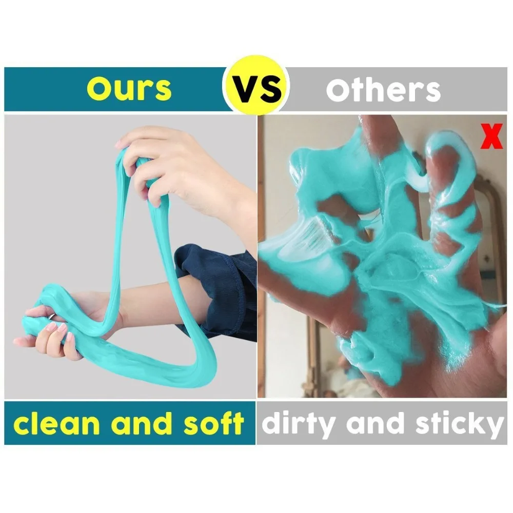 Новая пушистая слизь коробка пакет жевачка для рук Playdough поставки мягкая глина