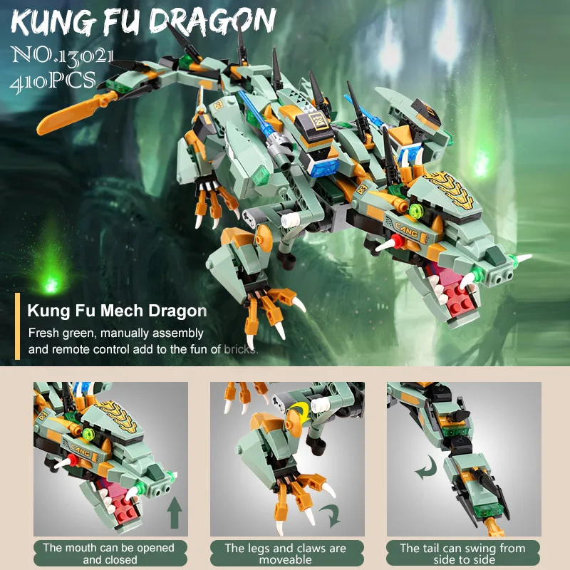 Yeshin 13018 13019 13021 13022 The Thunder Dragon Storm Lord War Kungfu Set Building Blocks Bricks Kid Toys | Игрушки и хобби
