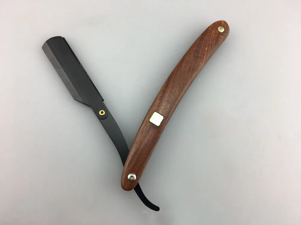 Ueast Razor Folding Shaving Knife Stainless Steel Straight Edge Manual Shaver for Man Wooden Handle Replaceable Blade Holder on. Бритва Ueast складная для бритья из нержавеющей стали с прямым лезвием, ручной бритвой для мужчин с деревянной ручкой и съемны