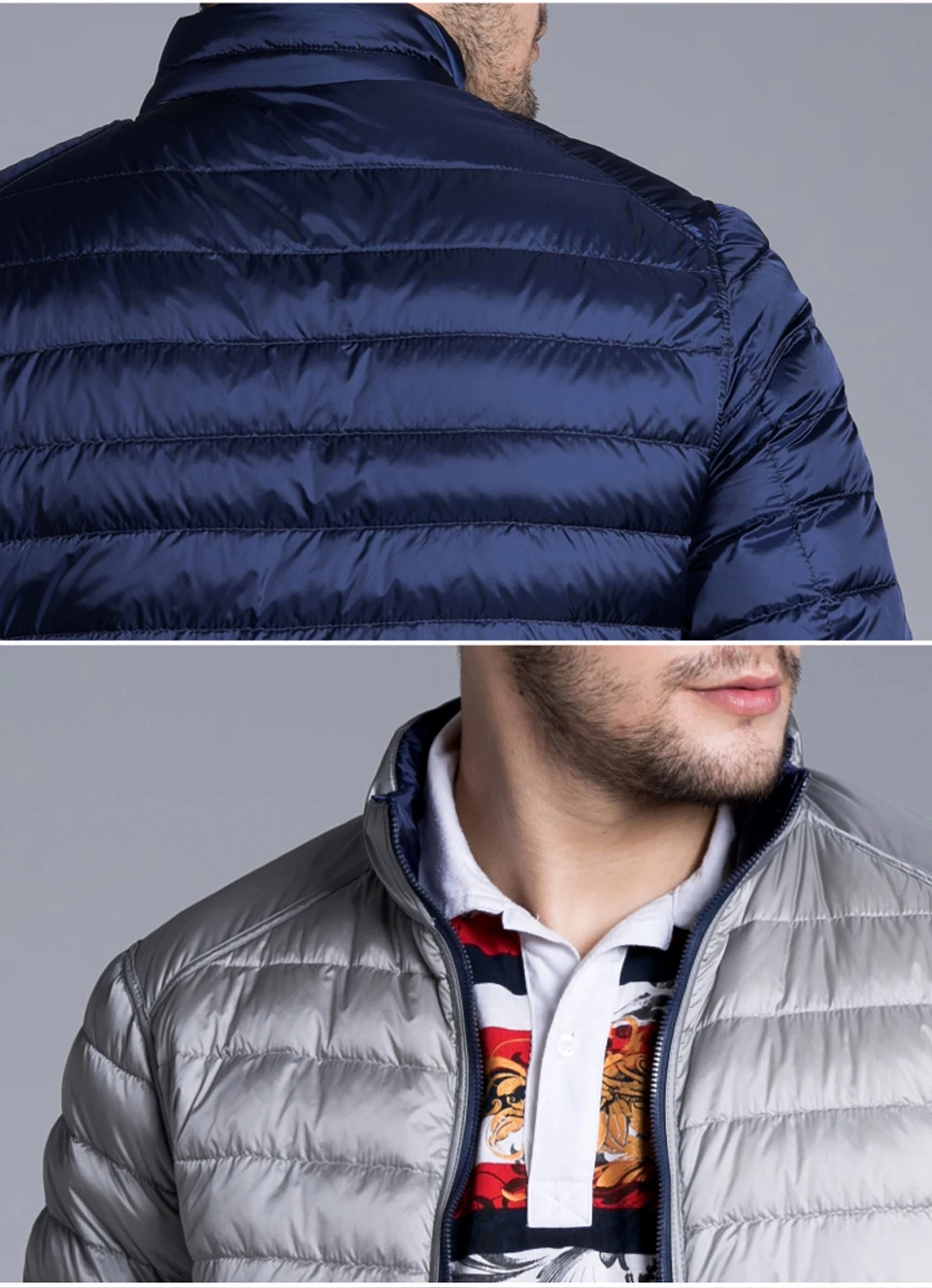M-4XL, мужская двусторонняя куртка на утином пуху, новинка, зимний мужской ультра светильник, Двустороннее пальто, теплое, тонкое, стоячий воротник, пуховое пальто