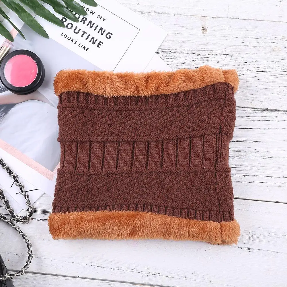 Вязаный шарф с воротником Женская зимняя модная теплая одежда | Спорт и