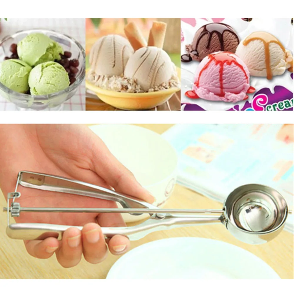 1Pc New Ice Cream tools high quality Stainless Steel Multifunction Spring Handle fruit Potato Kitchen Fruit platter tool 4/5/6cm | Дом и сад
