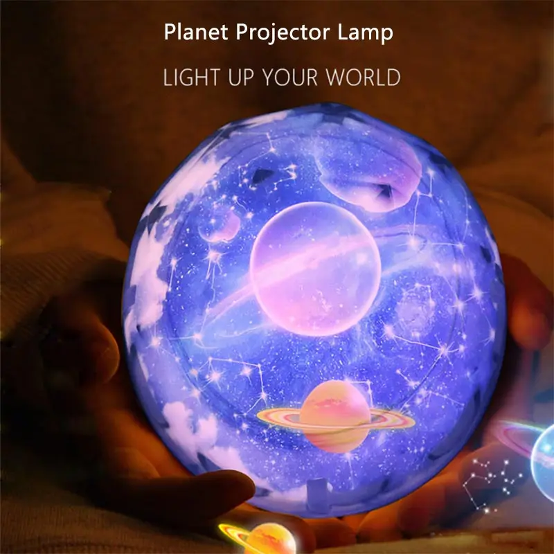 Magic Universe Earth Moon LED Projection Lamps 3D Rotary Sound Bluetooth Holiday Night Lights Kids Christmas Decorative | Освещение