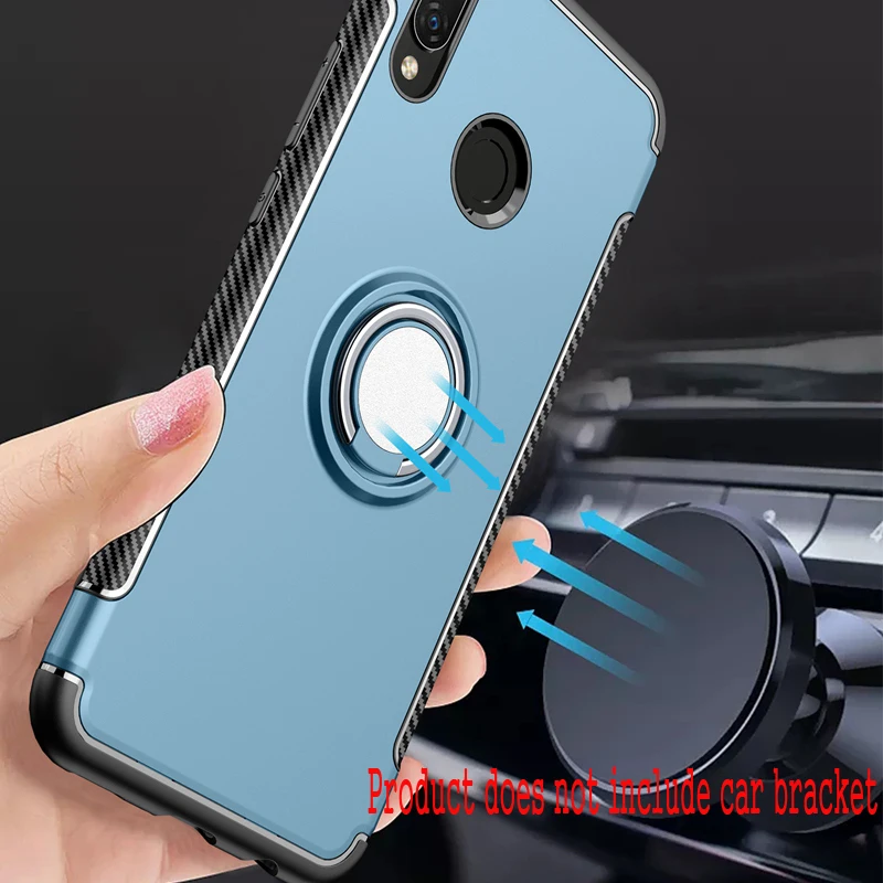 Yeuzoe For Huawei P Smart+ case with Metal Finger Ring Bracket for huawei Nova 3i 3 Nova3 phone housing Kicksatnd |