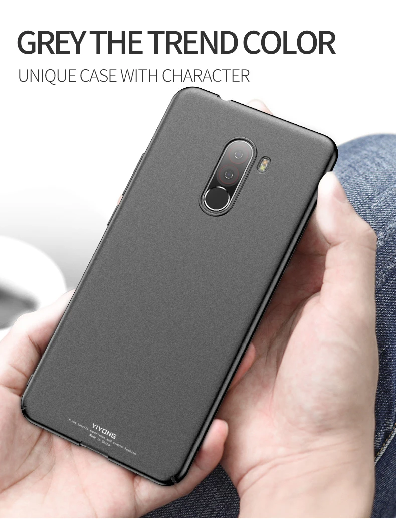 Pocophone F1 чехол YIYONG тонкий матовый чехол для Xiaomi Pocophone F1 Global чехол Pocofone F1 Жесткий PC чехол для Xiomi Poco F1 чехол