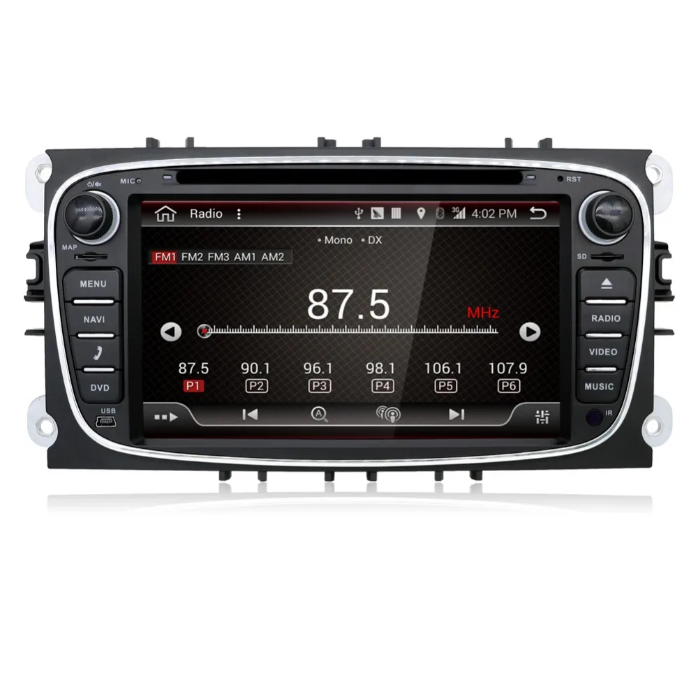 Новый 7 дюймов 4 ядра HD Android 1 dvd-плеер автомобиля gps Навигация Радио Аудио для Ford Focus