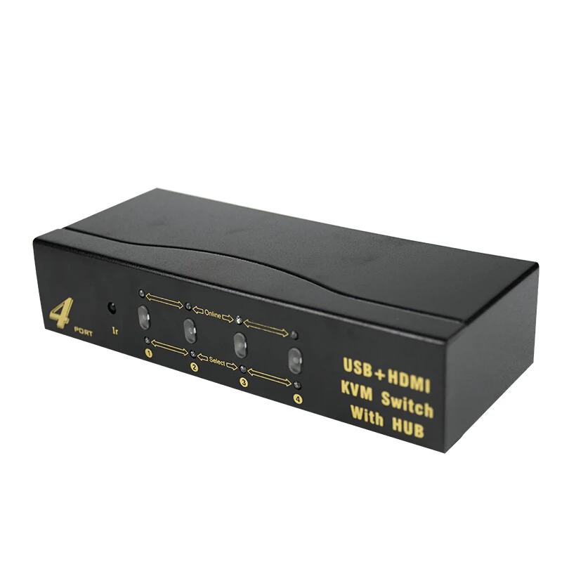 Hdmi kvm переключатель 4 в 1 выход USB HDMI для двух мониторов клавиатуры мыши с квм