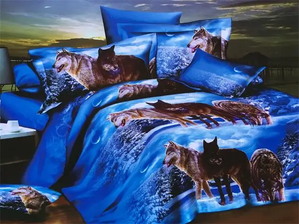 Лучшее. WENSD couvre lit de Lux постельный комплект queen king size пододеяльник+ постельное белье+ наволочка-постельное белье с тигром-edredon 3d - Цвет: as the picture