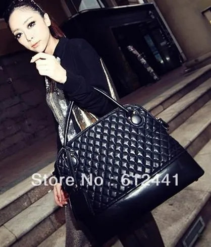 Free Shipping Fashion New Style Plaid PU Leather Women Handbag Lady Tote Bag |