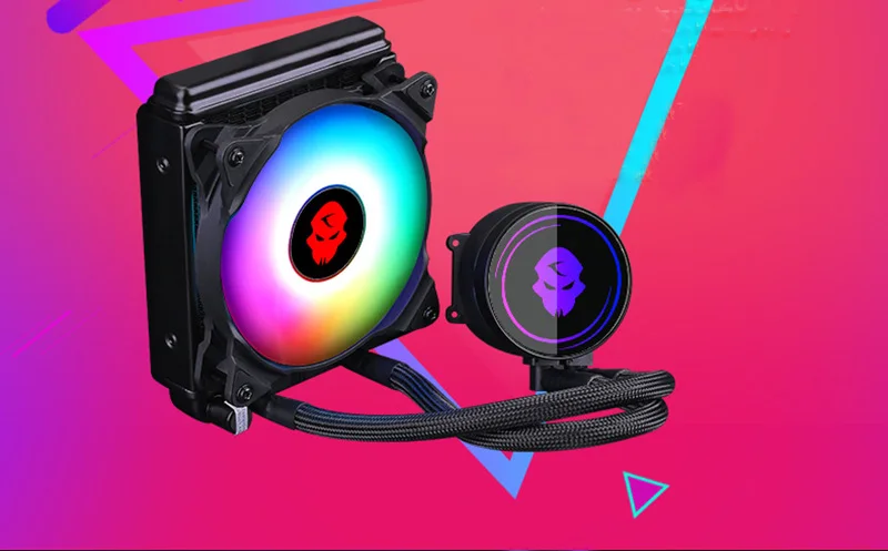 Цветной RGB цельный ПК кулер для воды радиатор 120 насос Комплект Однорядный тихий вентилятор Радиатор для Intel AMD cpu Радиатор