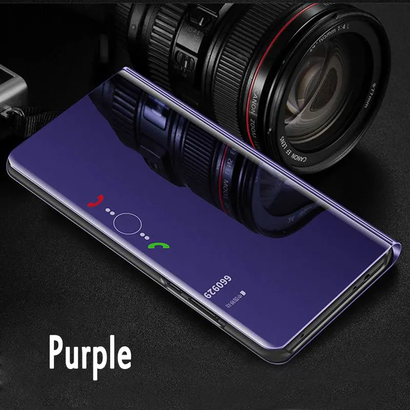 Роскошный кожаный чехол книжка для VIVO V11 прозрачный V11Pro умный зеркальный