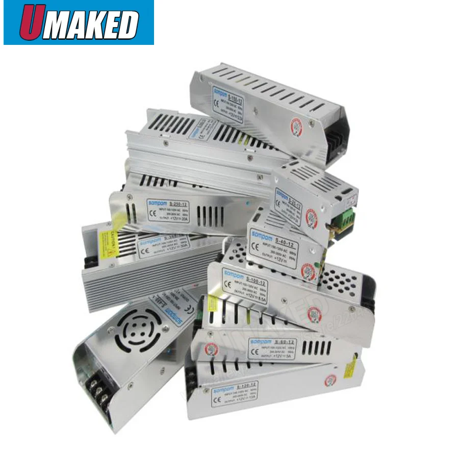 Водонепроницаемый IP67 Светодиодный драйвер Ac dc 12 В 10 Вт 20 Вт 25 Вт 36 Вт 45 Вт 50 Вт 60 Вт 80 Вт 100 Вт 120 Вт 150 Вт 200 Вт 300 Вт источник питания для светодиодной ленсветильник