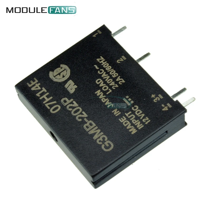 5 шт. Φ PCB SSR в 12VDC AC 2A Out 240V твердотельное реле модуль S|relay module|ssr acssr 2a |