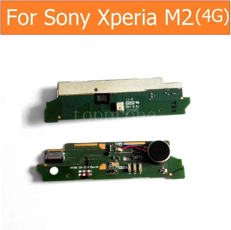 4G Микрофон разъем PCB модуль для sony Xperia M2 S50H D2305 D2306 микрофон гибкий кабель с мото вибратор для замены - Цвет: 4G