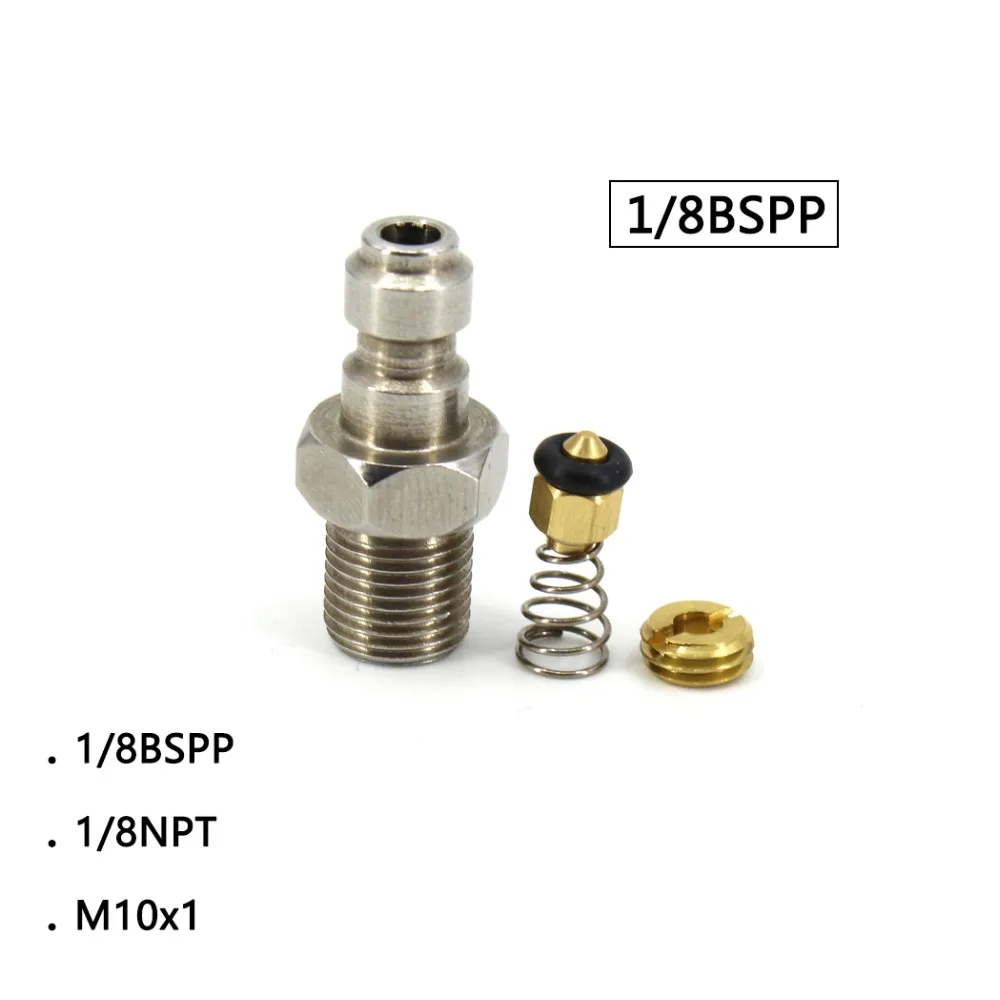 PCP Airforce высокое Давление Пейнтбол 1/8 BSPP M10x1 1/8NPT 8 мм штекер Нержавеющая сталь
