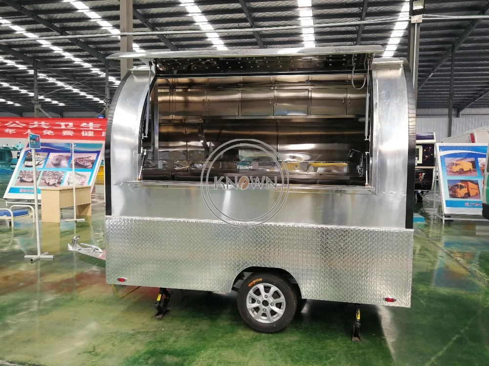 220cm Pure stainless steel street mobile food trailer cart with can be customized for sale | Бытовая техника