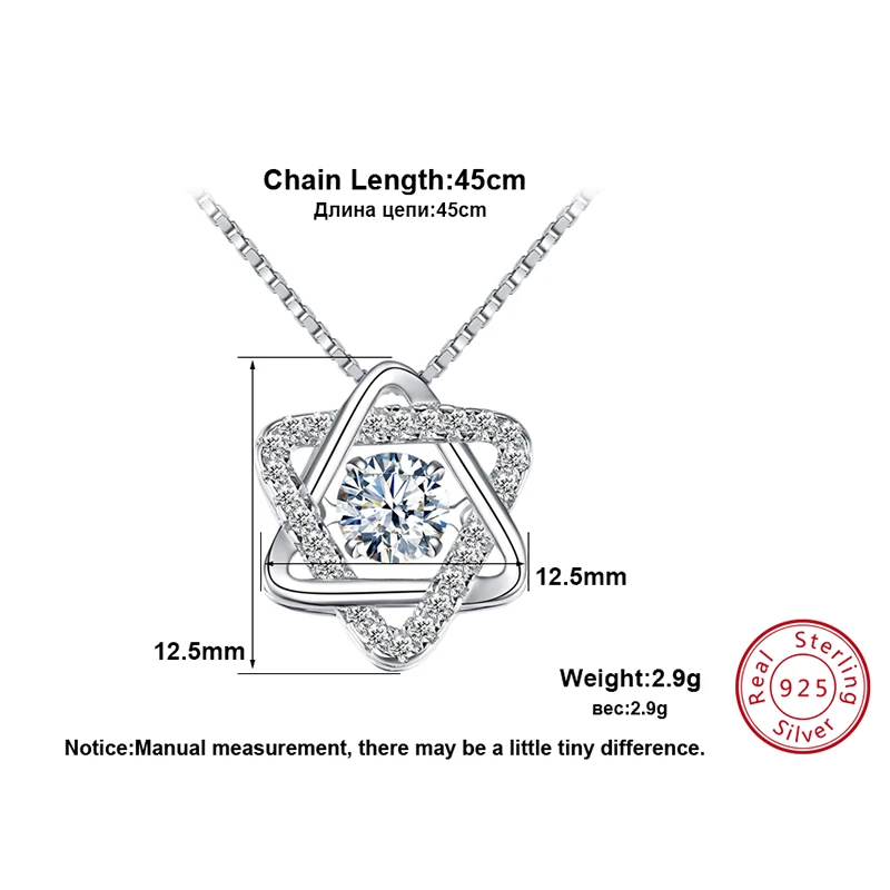 ORSA JEWELS Настоящее серебро 925 пробы, женские ожерелья с очаровательными подвижными Фианитами, модное ювелирное изделие, Рождественский подарок SN51