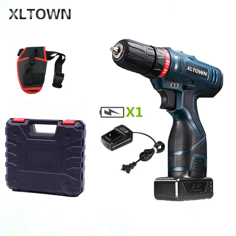 Xltown 25 в двухскоростная аккумуляторная литиевая батарея электрическая отвертка с