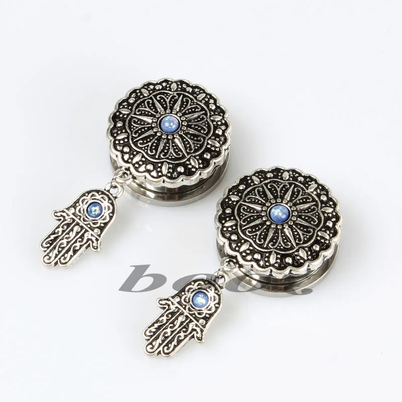 Новое поступление 2020 туннели из нержавеющей стали с заглушками для ушей