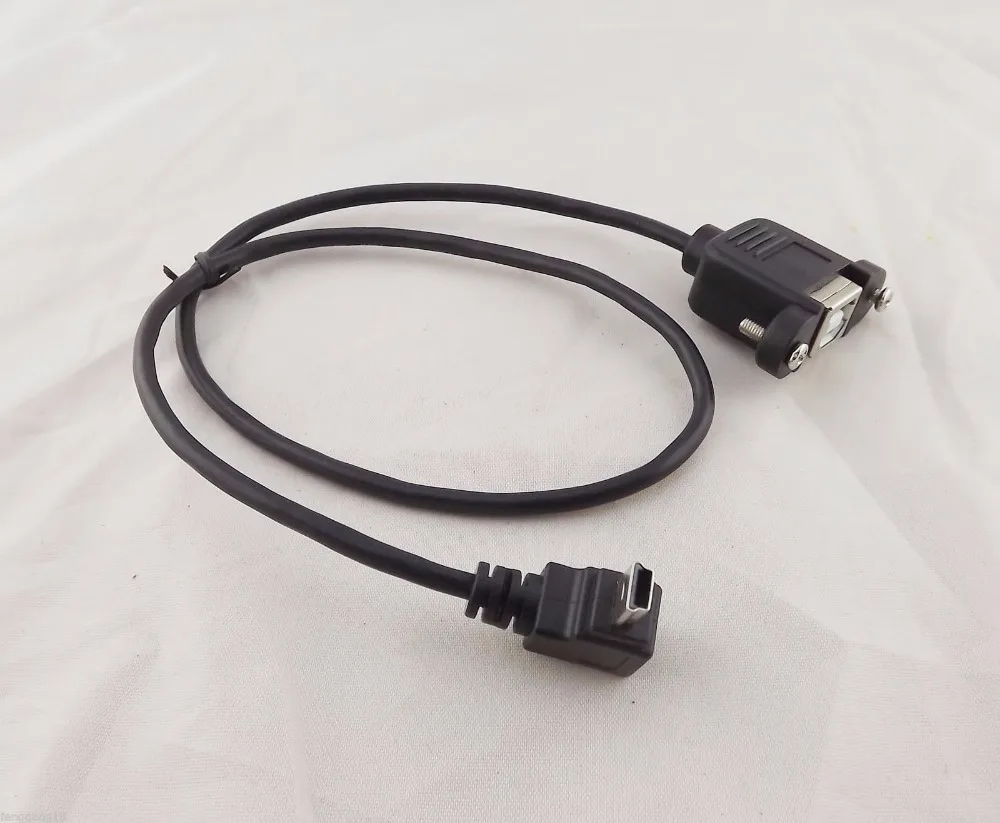 USB 2 0 B Female To Mini 5 Pin Male Up Angle Панель Крепления для принтера Удлинительный кабель 50 см