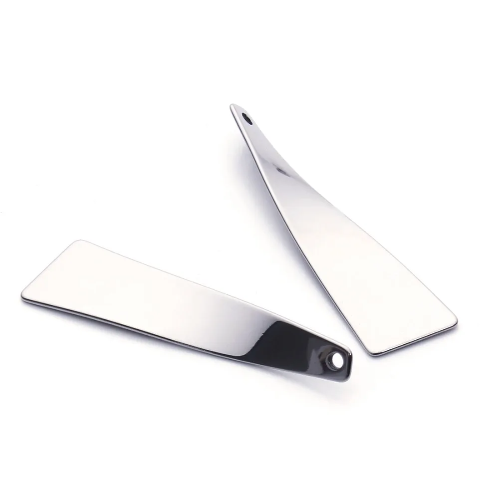 

10pcs/lot 11x41mm Silver Tone 316L Stainless Steel Metal Stamping Blanks Floating Charms Pendant for Tassel Necklaces F3428