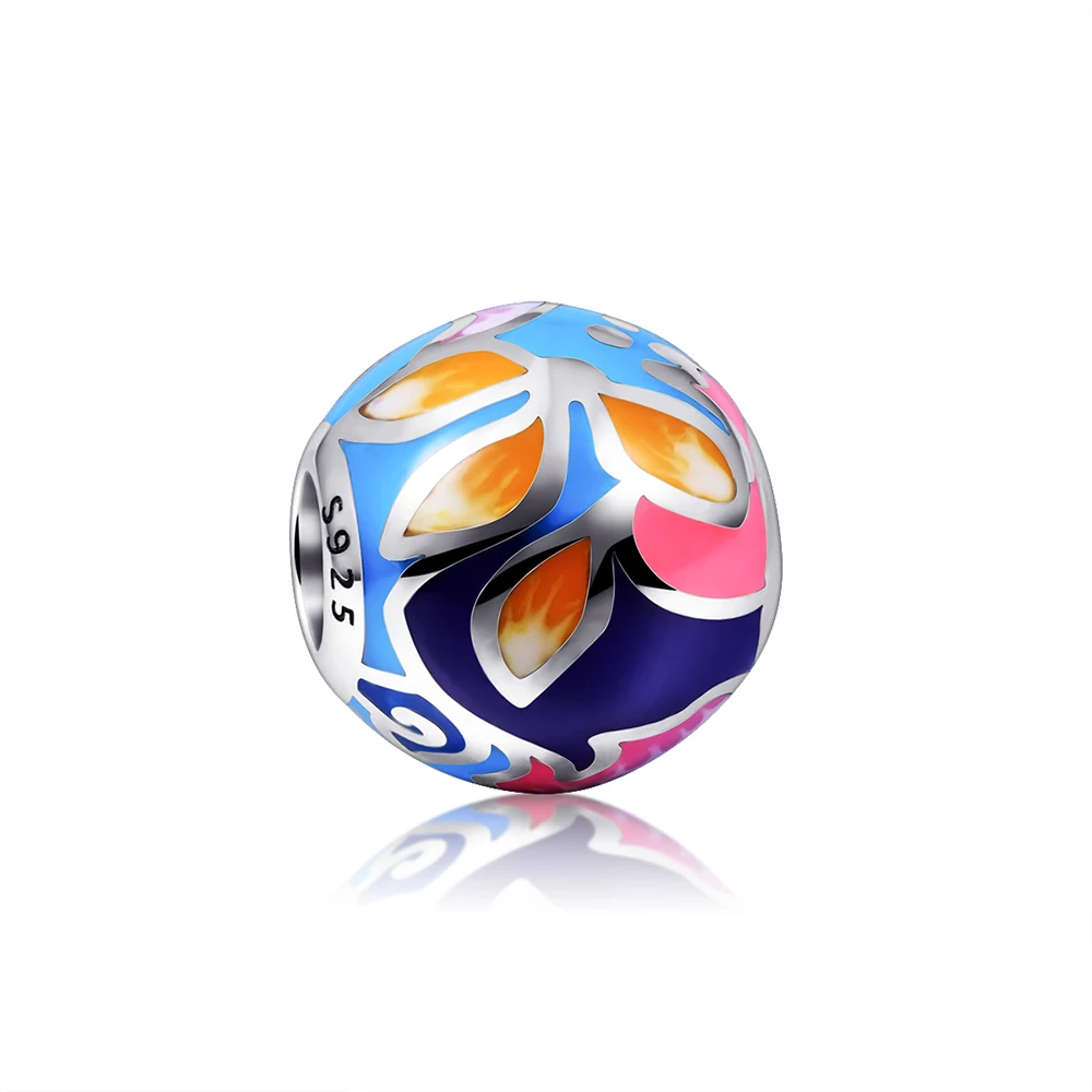 Fit Аутентичные Pandora Подвески Серебро 925 первоначально antiquepolishing эмаль Бусины браслет DIY Подвески и Браслеты Jewelry подарки