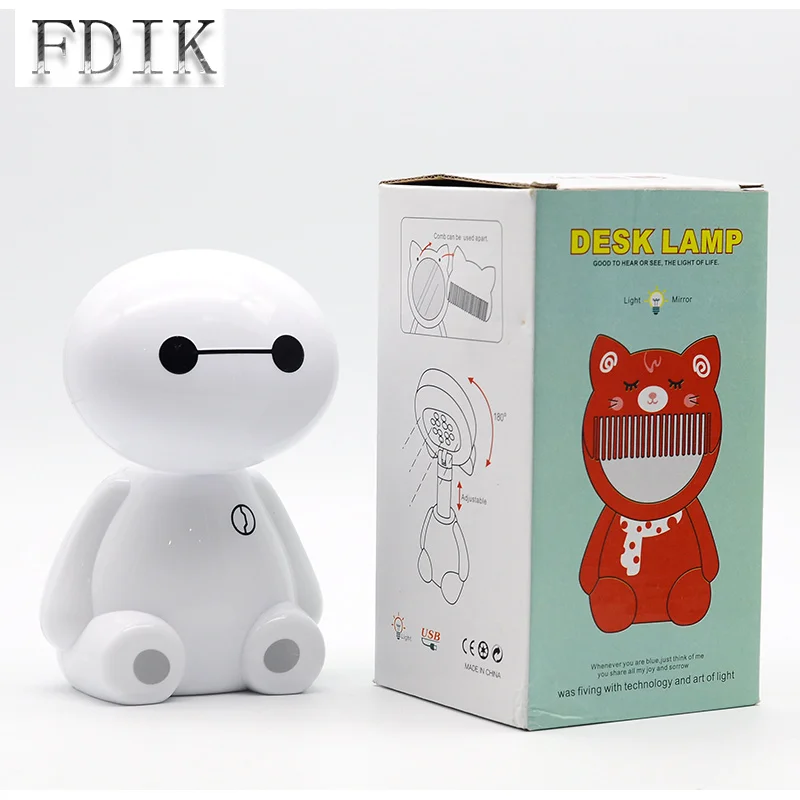 Креативный Настольный светильник Baymax дизайн USB мультфильм фильм холодный белый