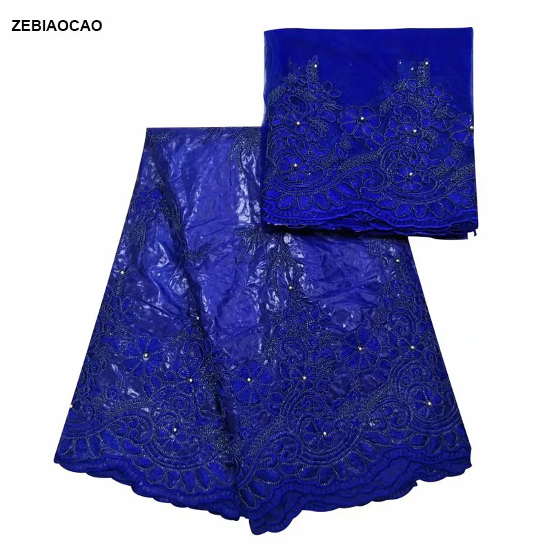 ZEBIAOCAO 2020 Африканский tissu bazin riche ткань brode с 2Yds французский Тюль Кружева для шарфа