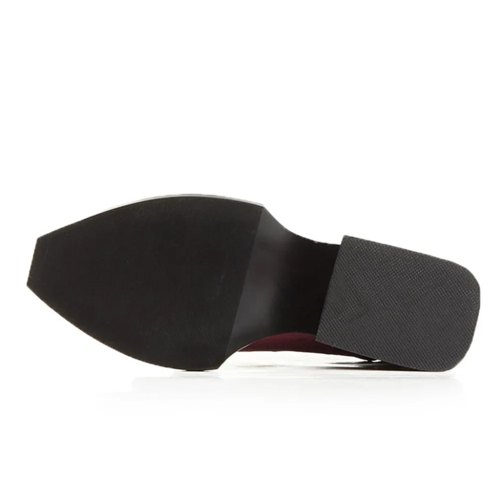 Зимняя модная женская обувь из натуральной кожи с заклепками Кожаные Сапоги